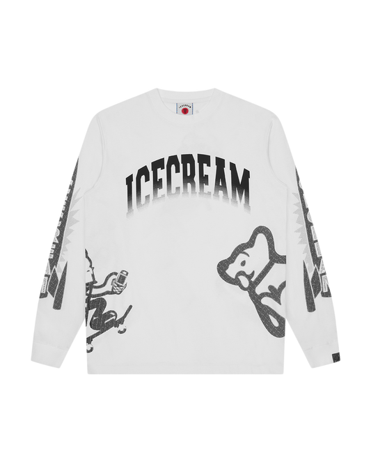 Halftone Multi Logo LS T-Shirt