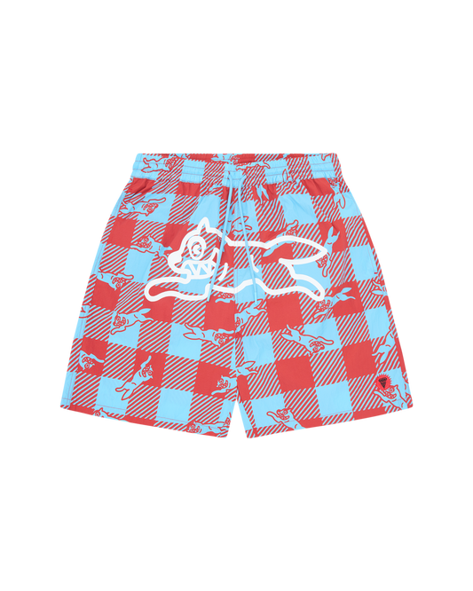 Checker Running Dog Swim Shorts