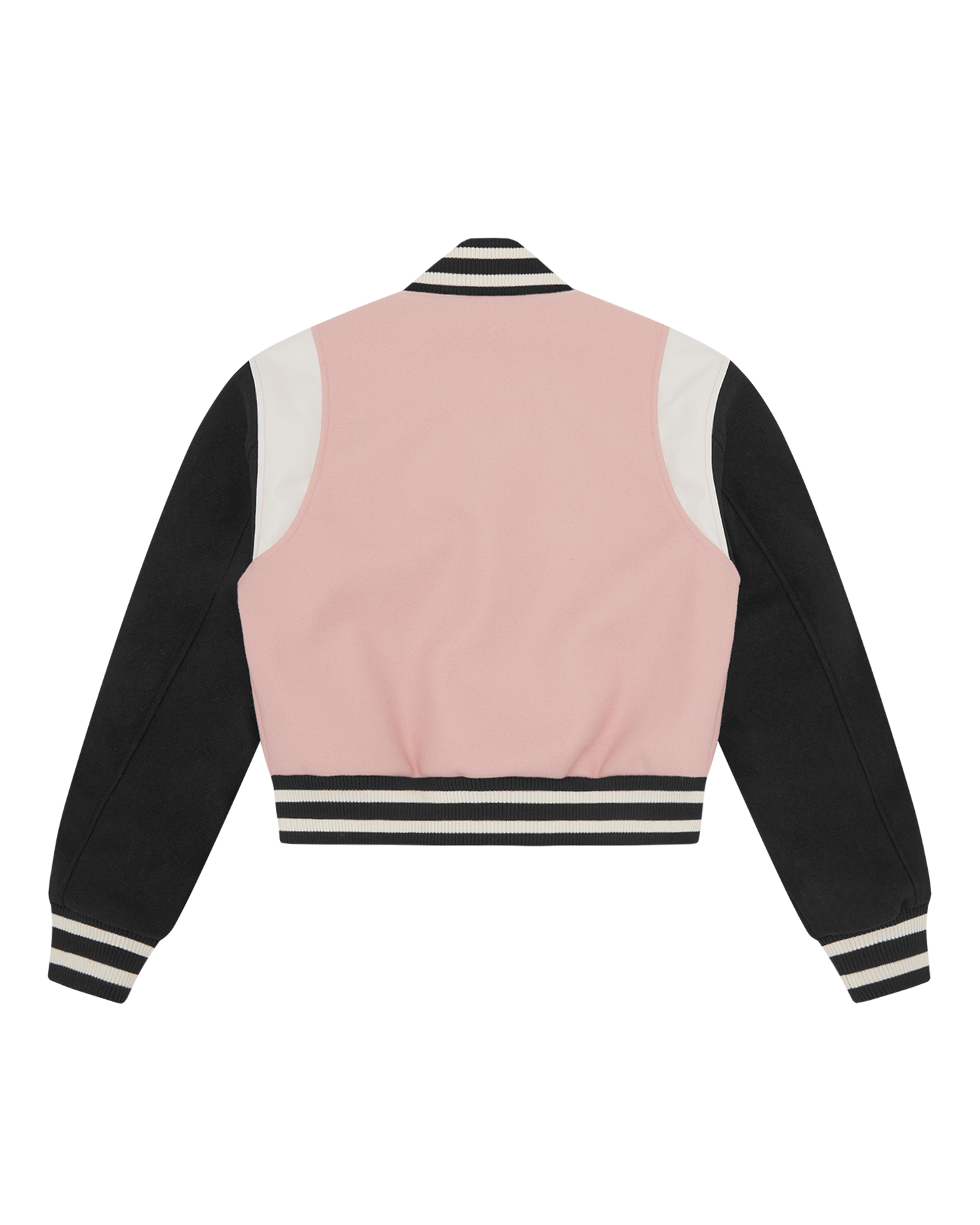 Womens Drippy Cropped Varsity Jacket