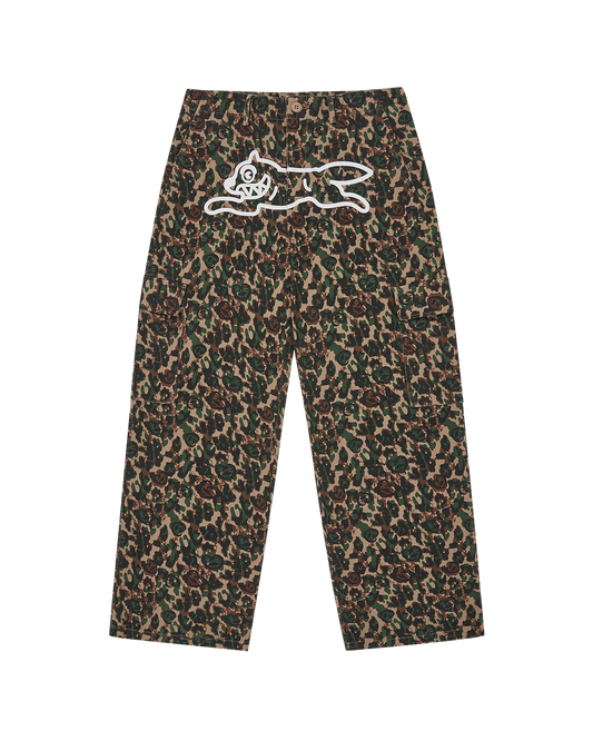 Womens Running Dog Woodland Camo Cargo Pants