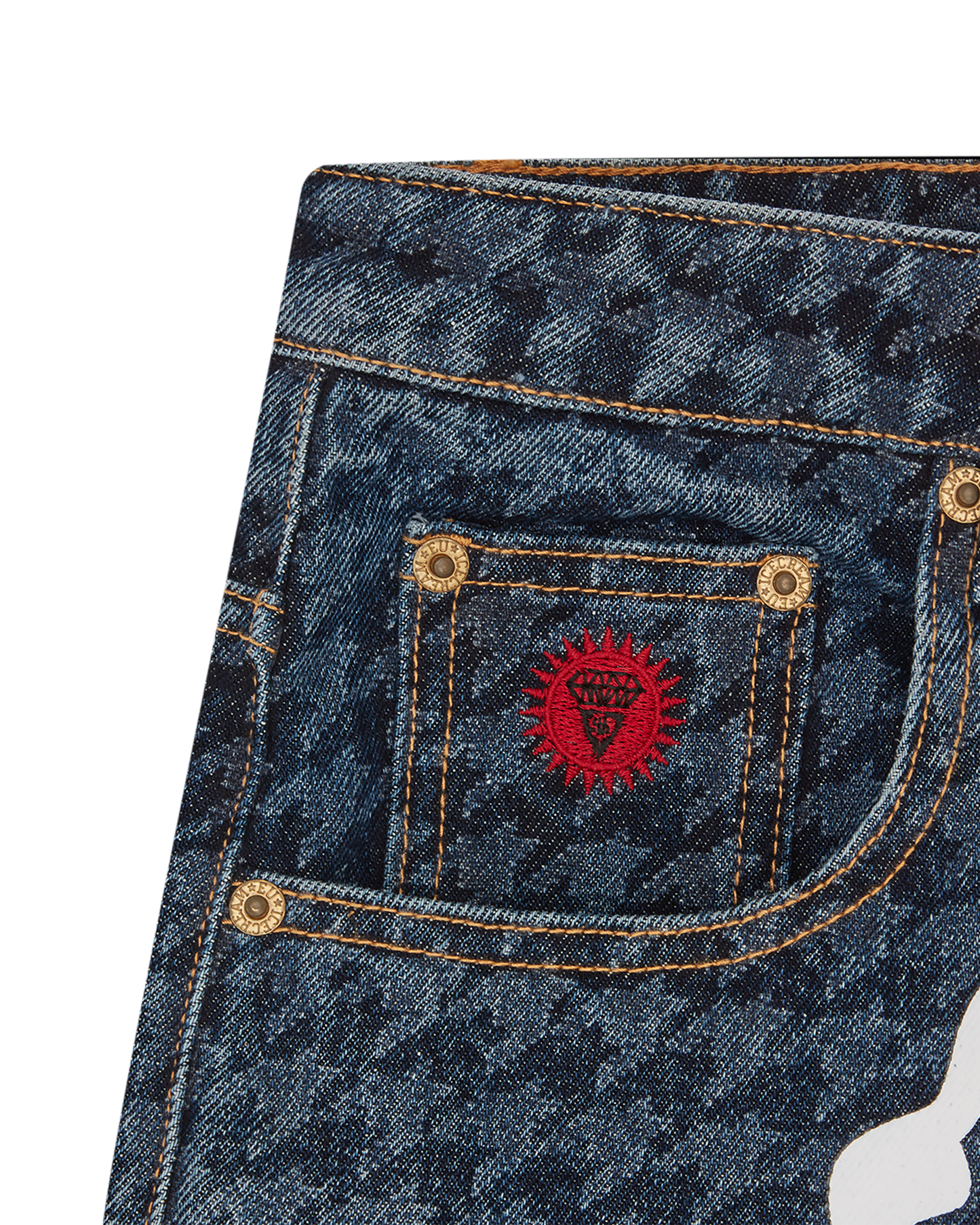 Womens Houndstooth Running Dog Jorts