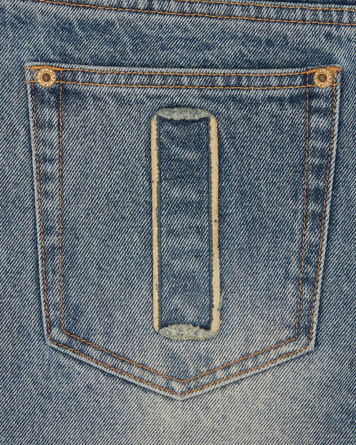 Womens Distressed Running Dog Denim Pants