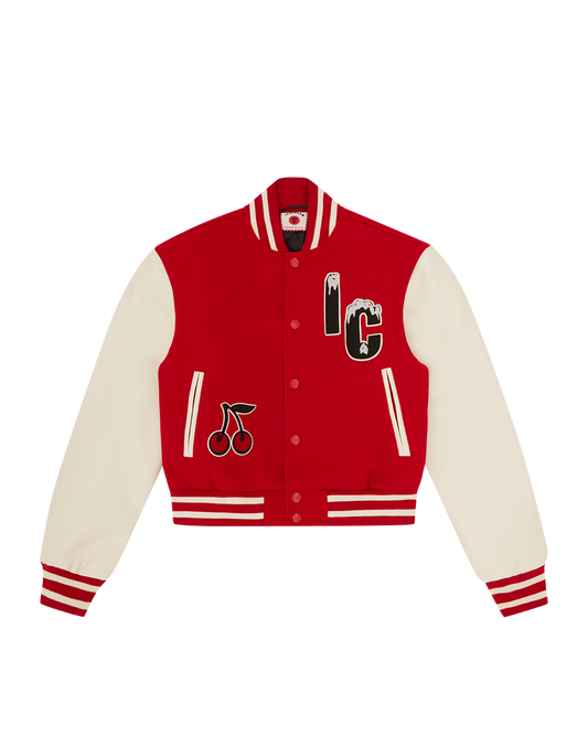 Womens Cherry Varsity Jacket