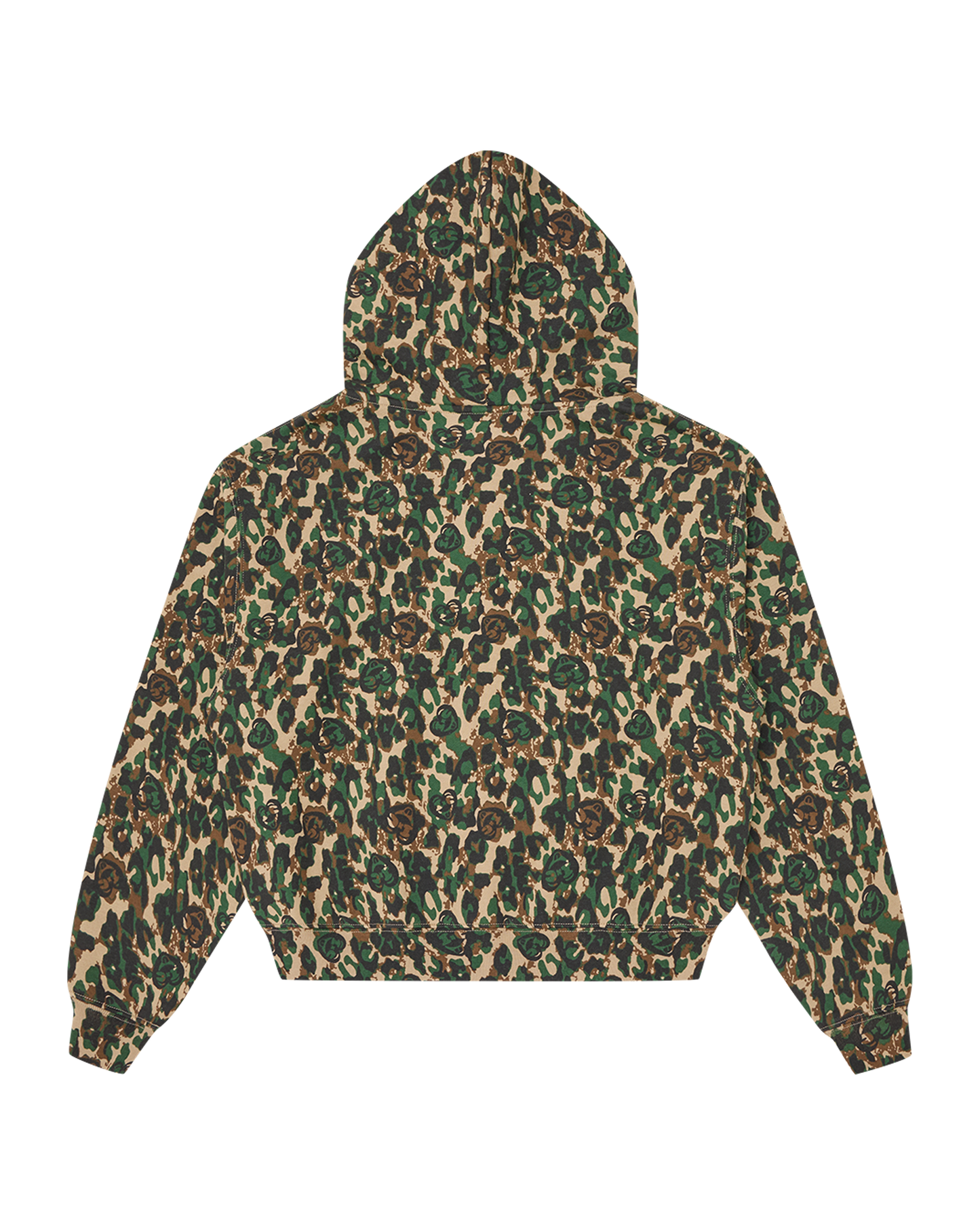 Womens Camo Zip Through Hood