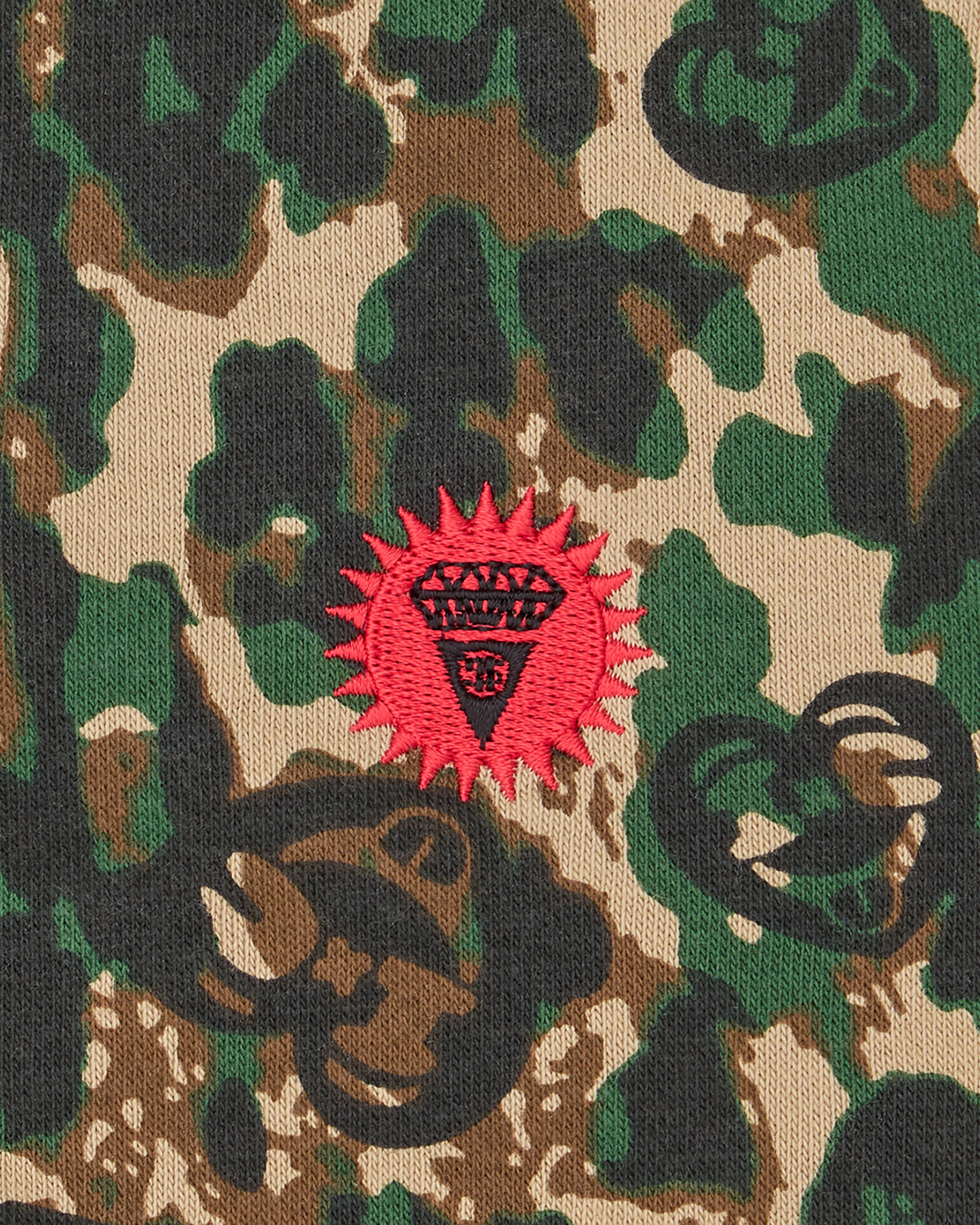 Womens Camo Zip Through Hood