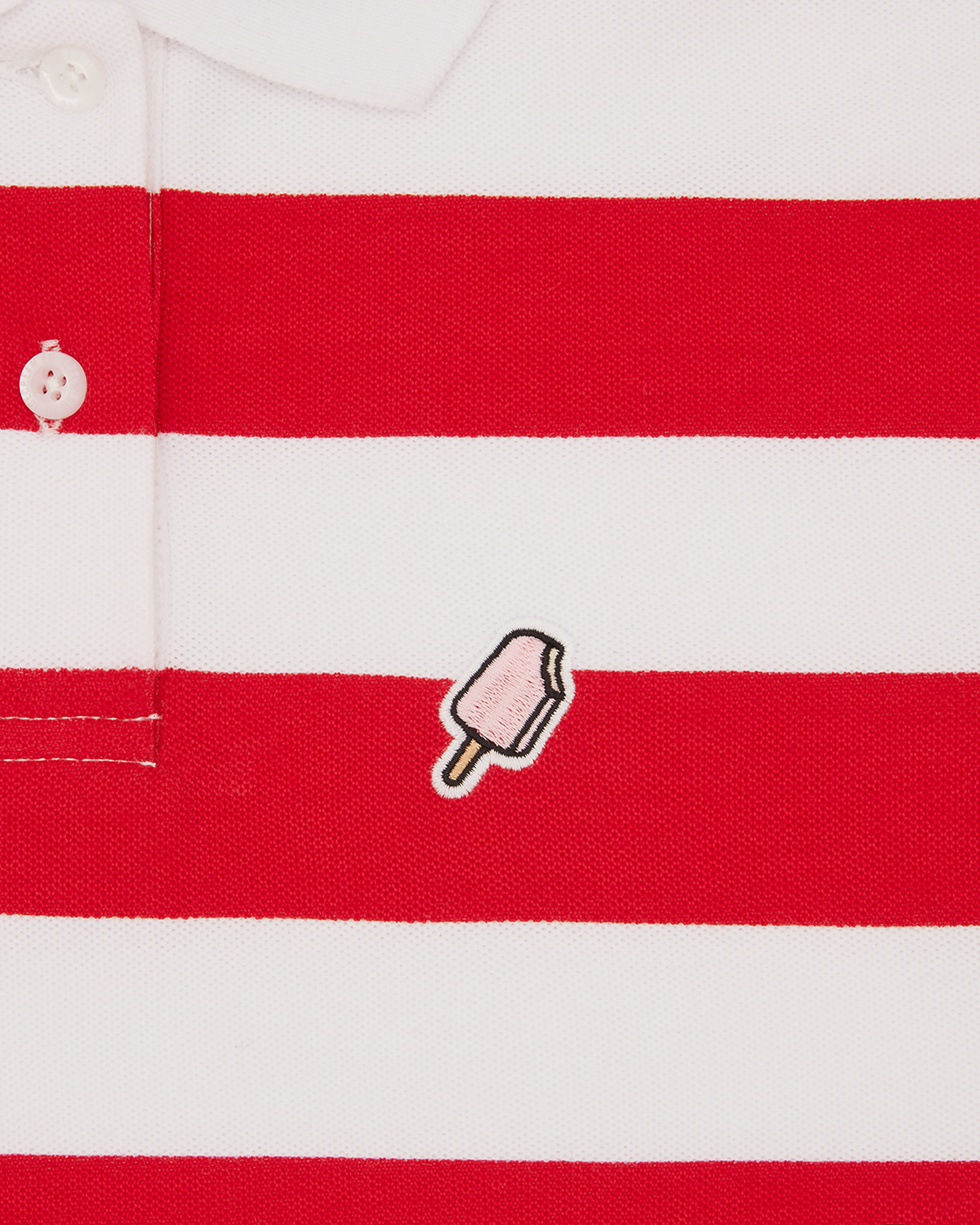 Womens Popsicle Striped Polo Shirt