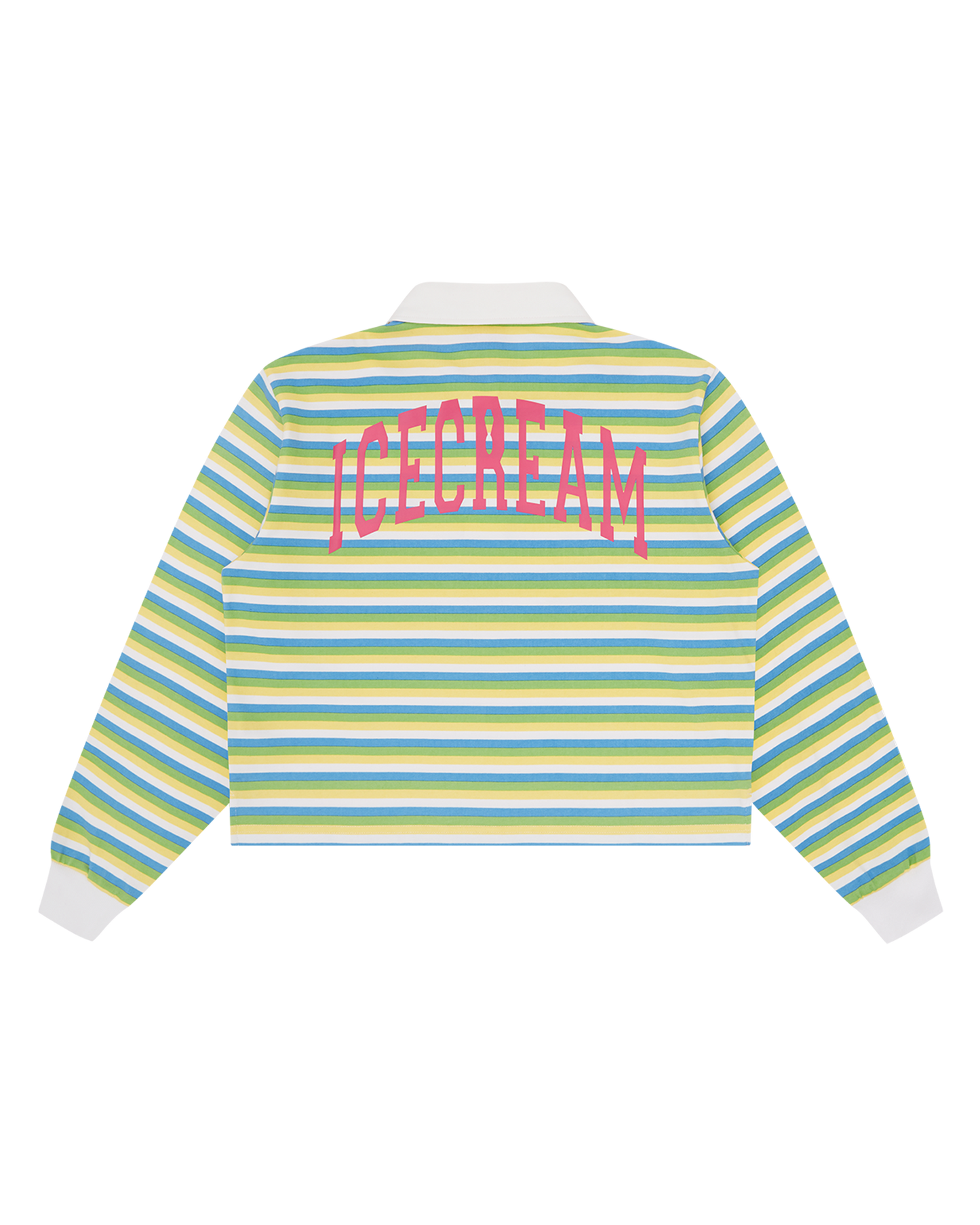 Womens Popsicle Striped Cropped Rugby Shirt