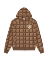 Chocolate Waffle Zip Through Hood