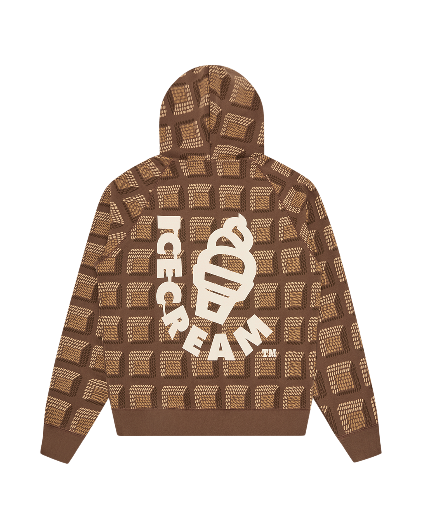 Chocolate Waffle Zip Through Hood