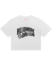 Womens Classic Curve Logo Cropped Tee