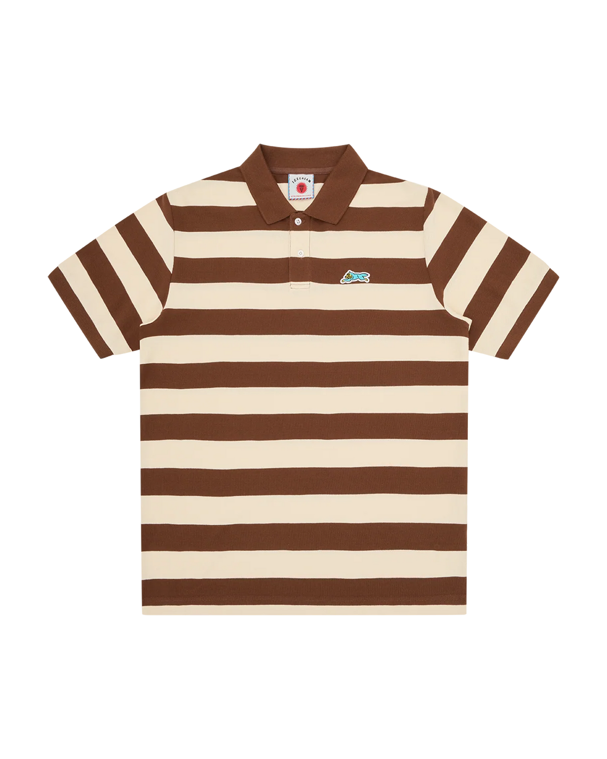 Running Dog Striped Polo Shirt