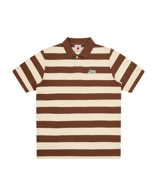 Running Dog Striped Polo Shirt