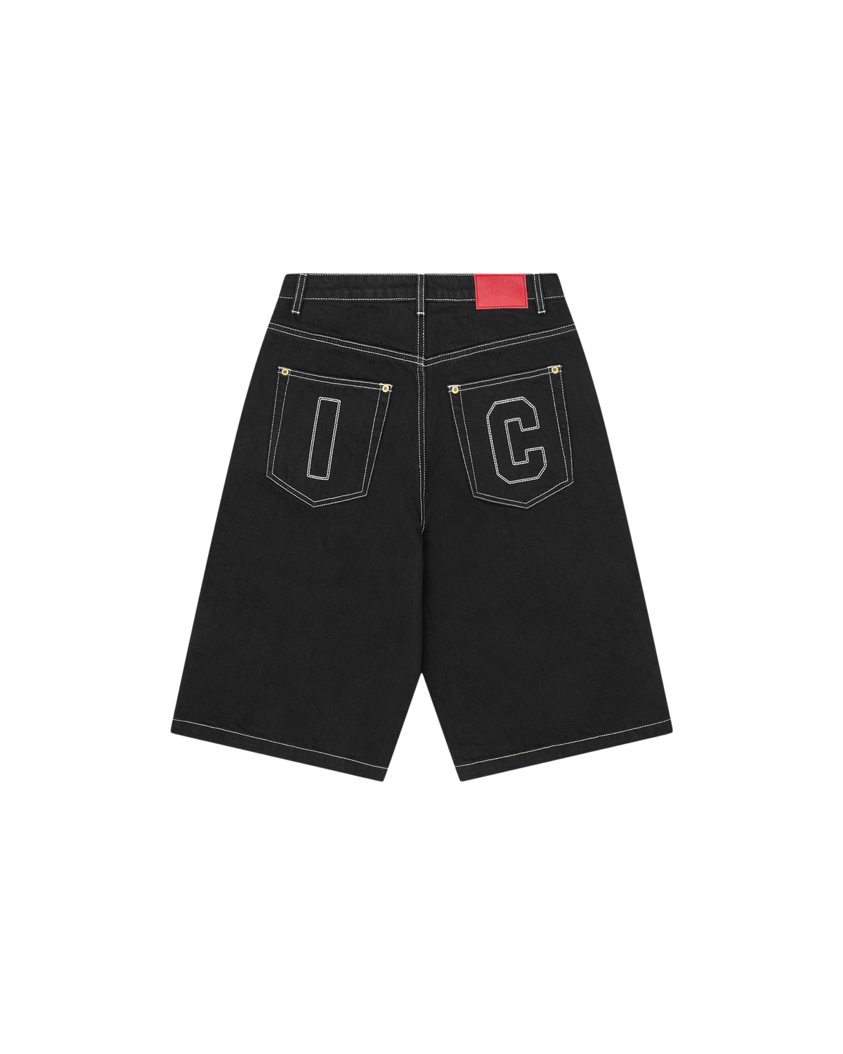 Womens Embroidered Running Dog Jorts