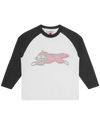 Womens Running Dog Raglan Sleeve LS Shirt
