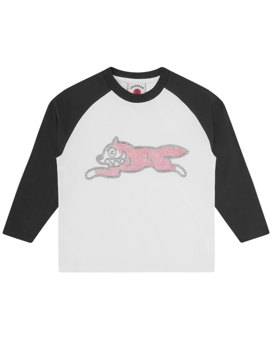 Womens Running Dog Raglan Sleeve LS Shirt