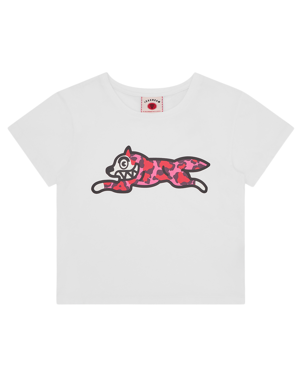 Womens Leopard Running Dog Baby Tee