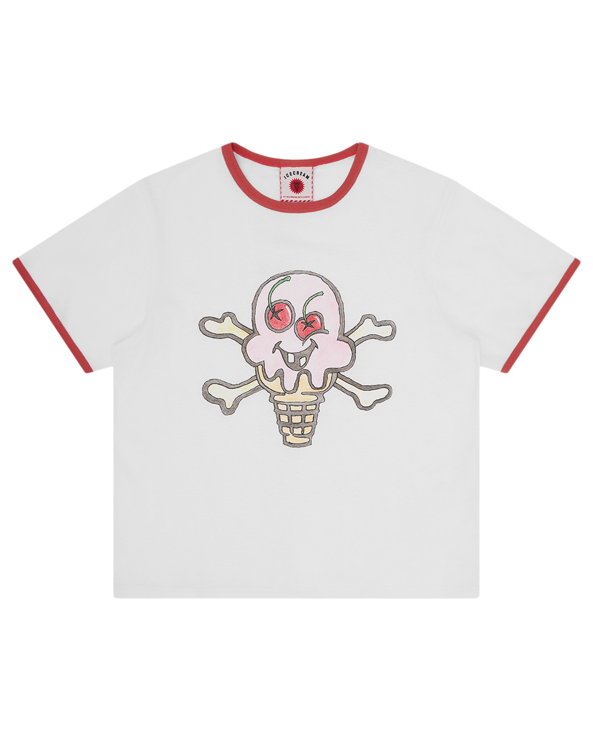 Womens Cones And Bones Ringer T-Shirt
