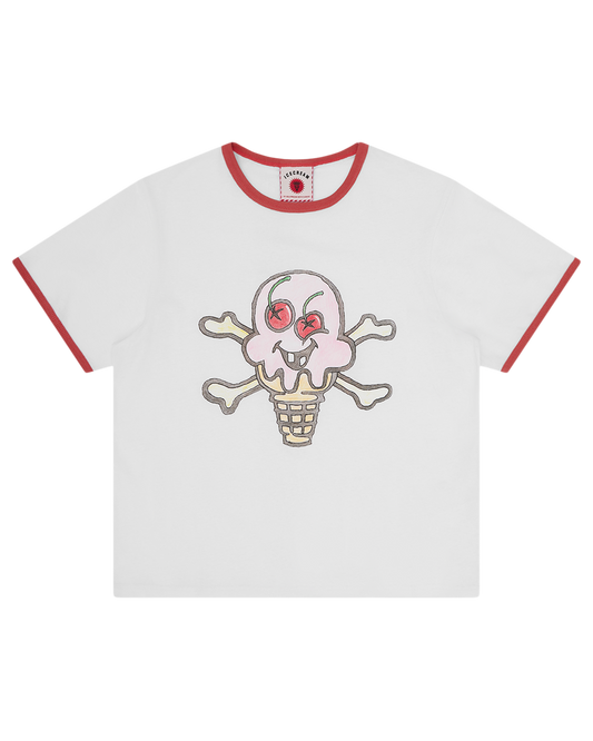 Womens Cones And Bones Ringer T-Shirt