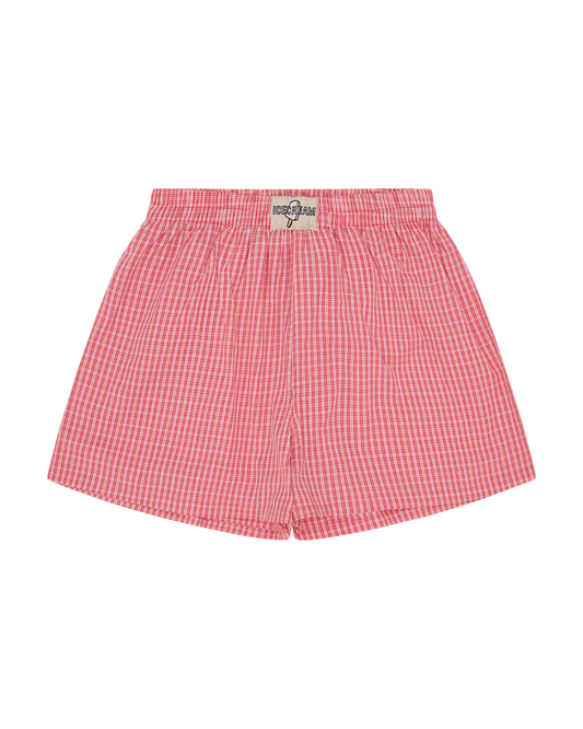 Womens Plaid Boxer Shorts