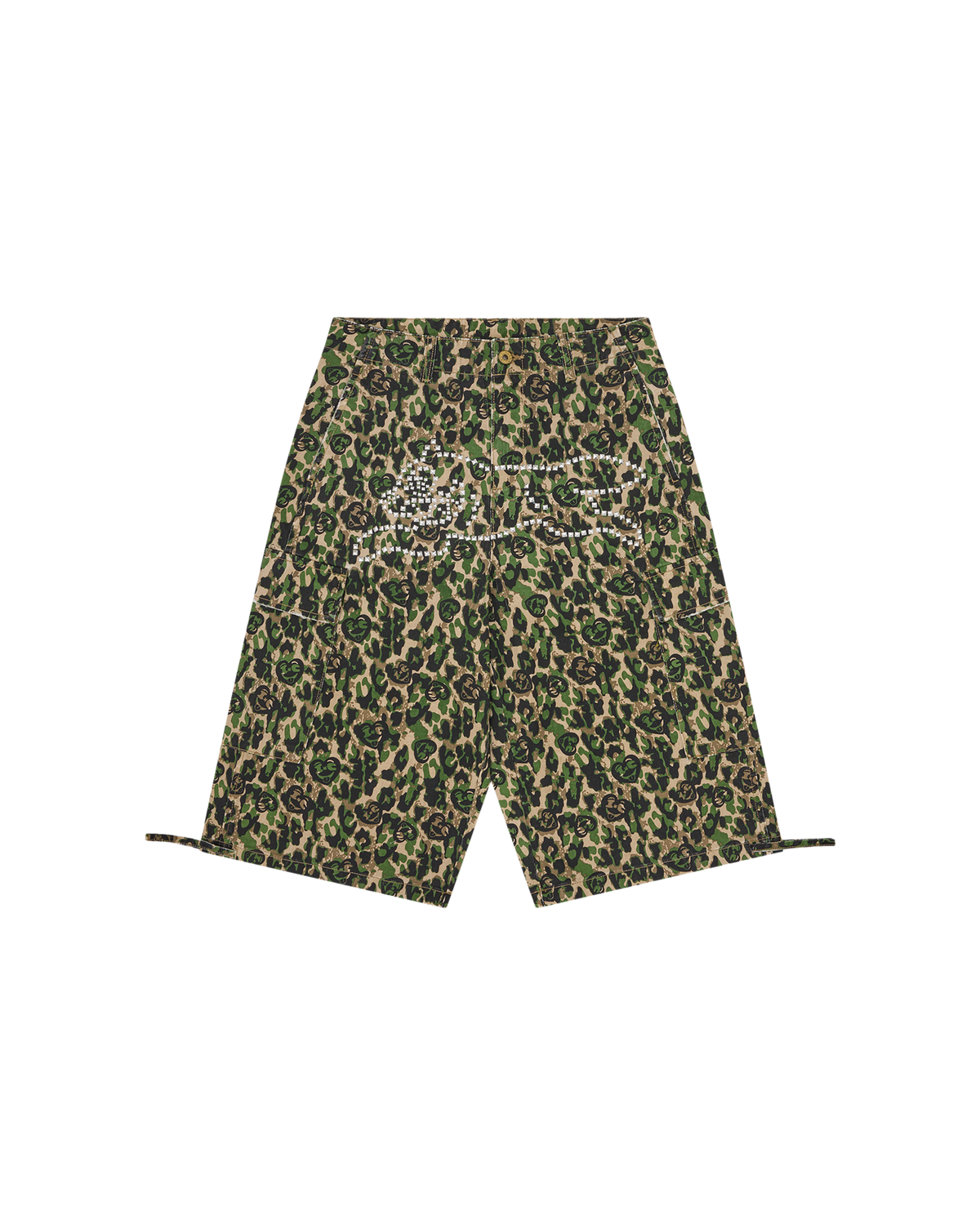 Womens Studded Running Dog Cargo Shorts