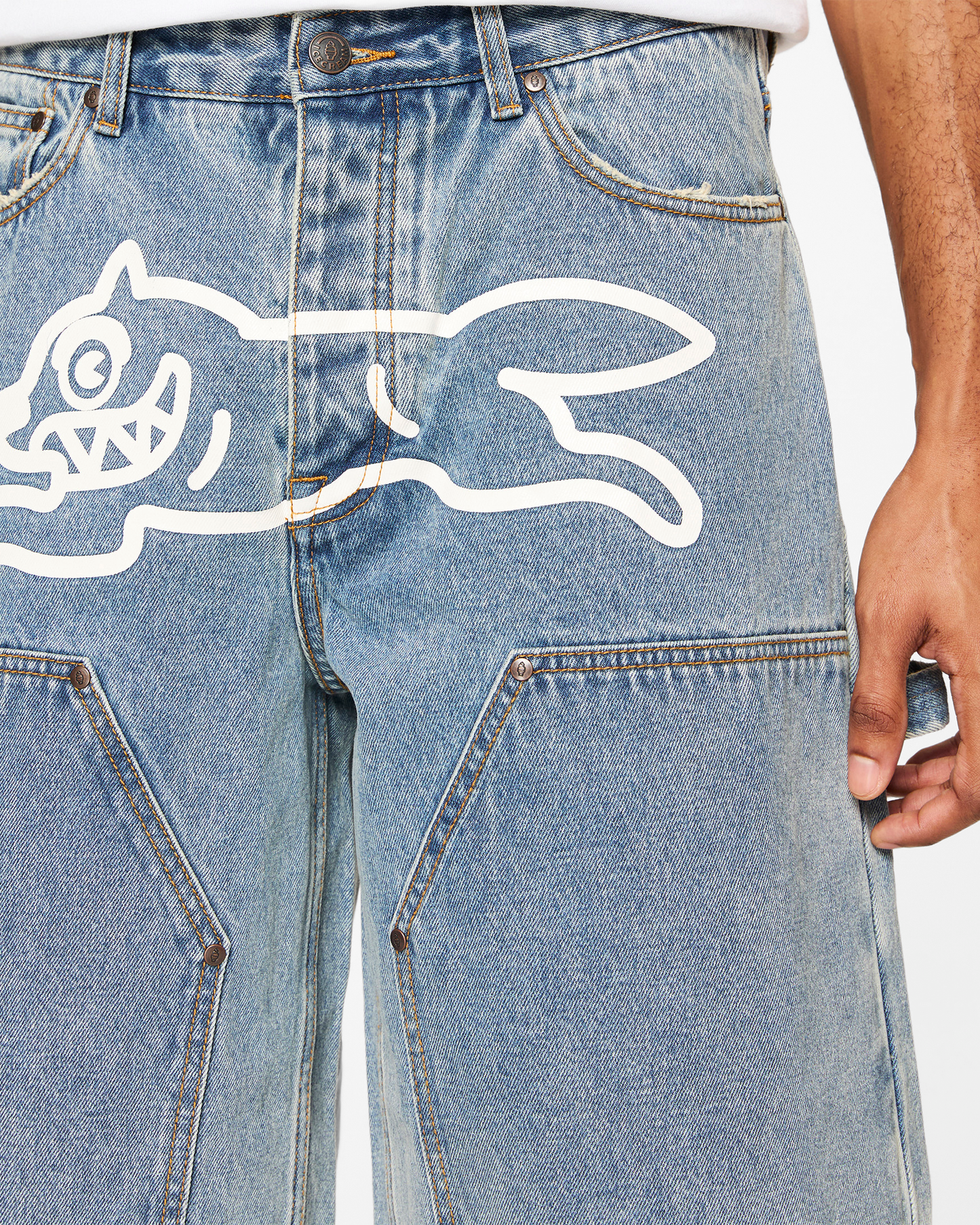 Double Scoop Jean Shorts