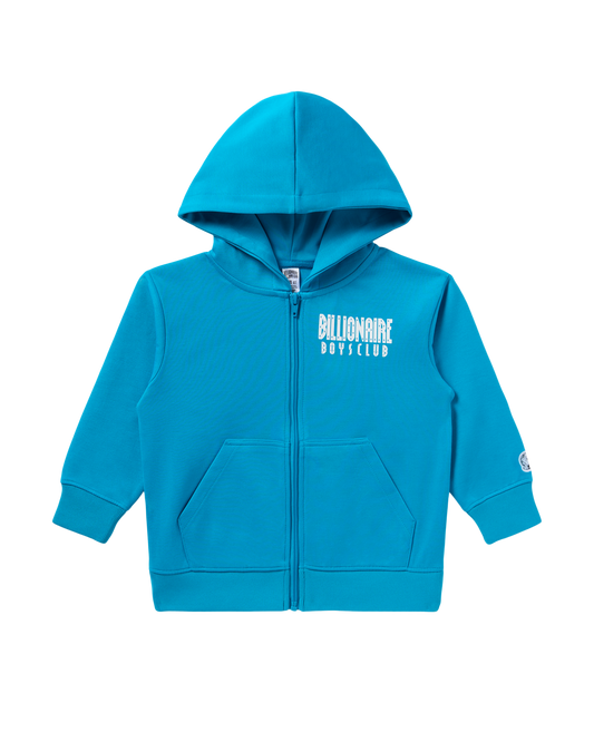 Kids Straight Font Zip Hoodie