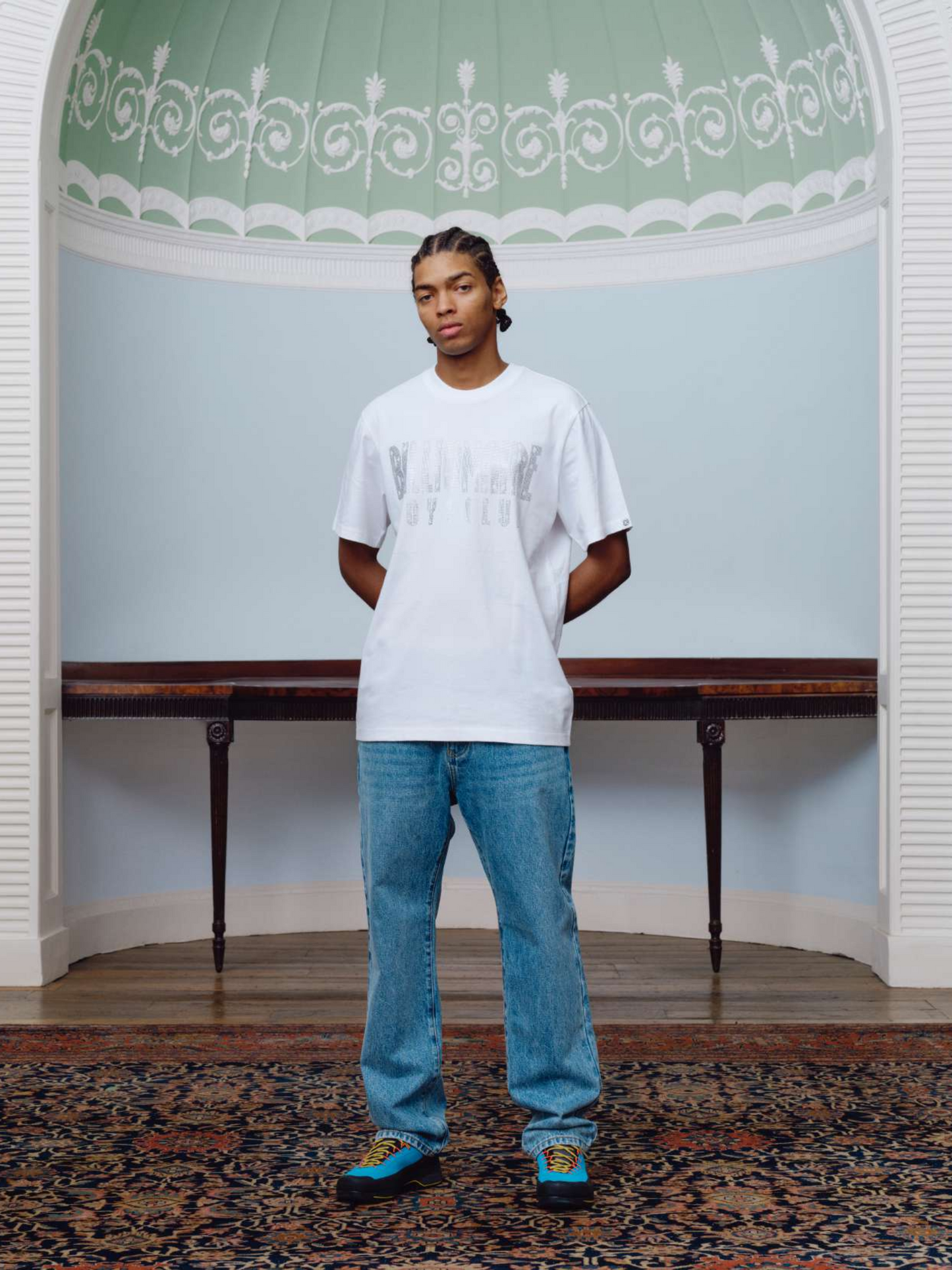 Rhinestone Straight Logo T-Shirt