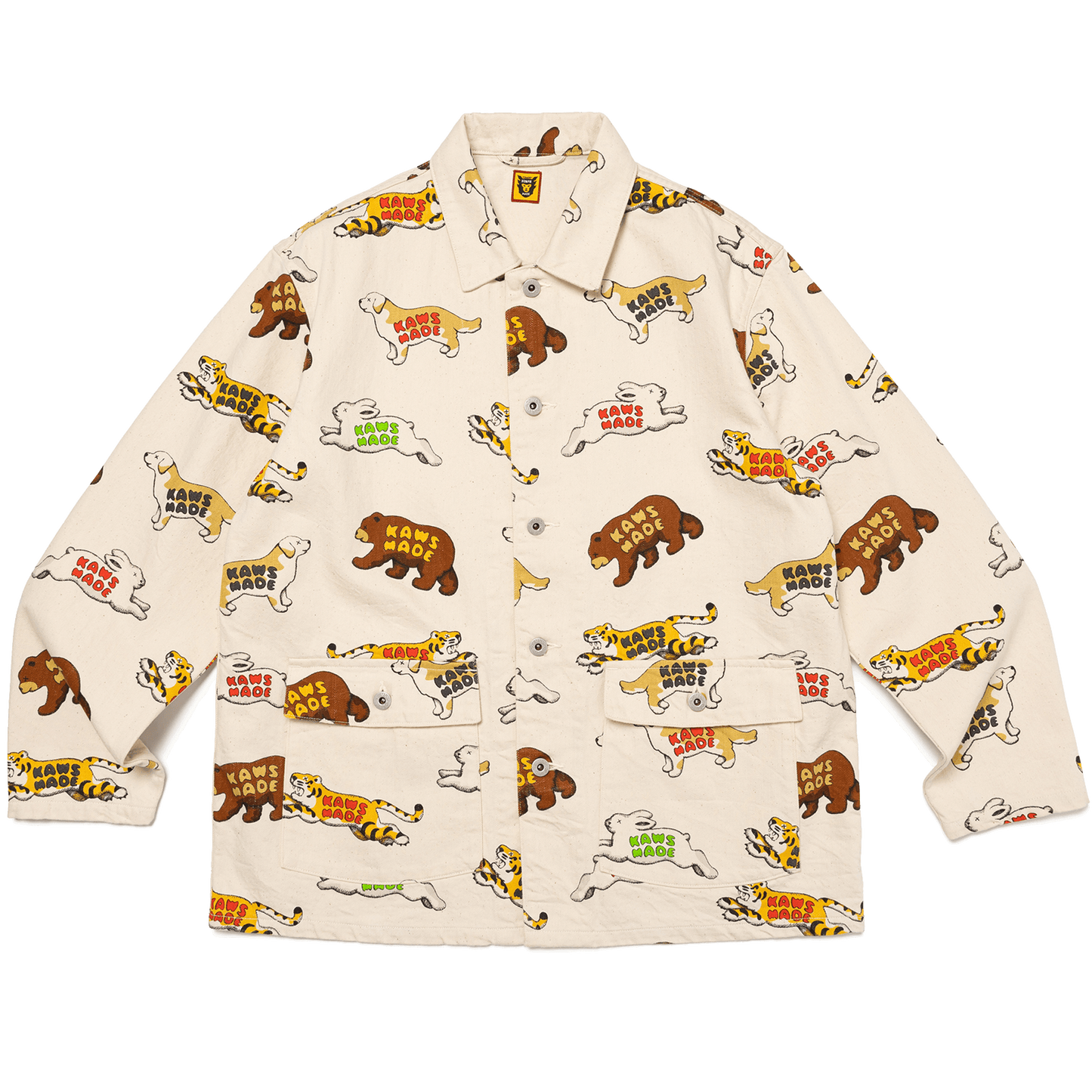 KAWS MADE ANIMAL PATTERNED COVERALL JACKET - Human Made