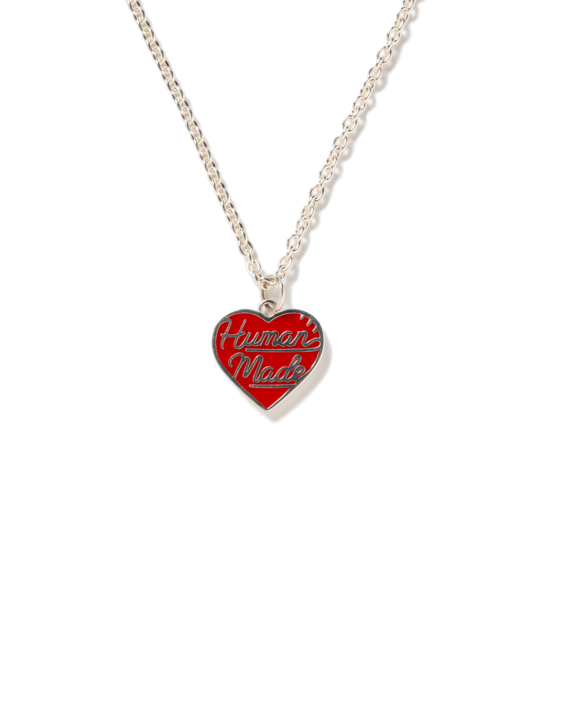 HUMAN MADE HEART SILVER NECKLACE