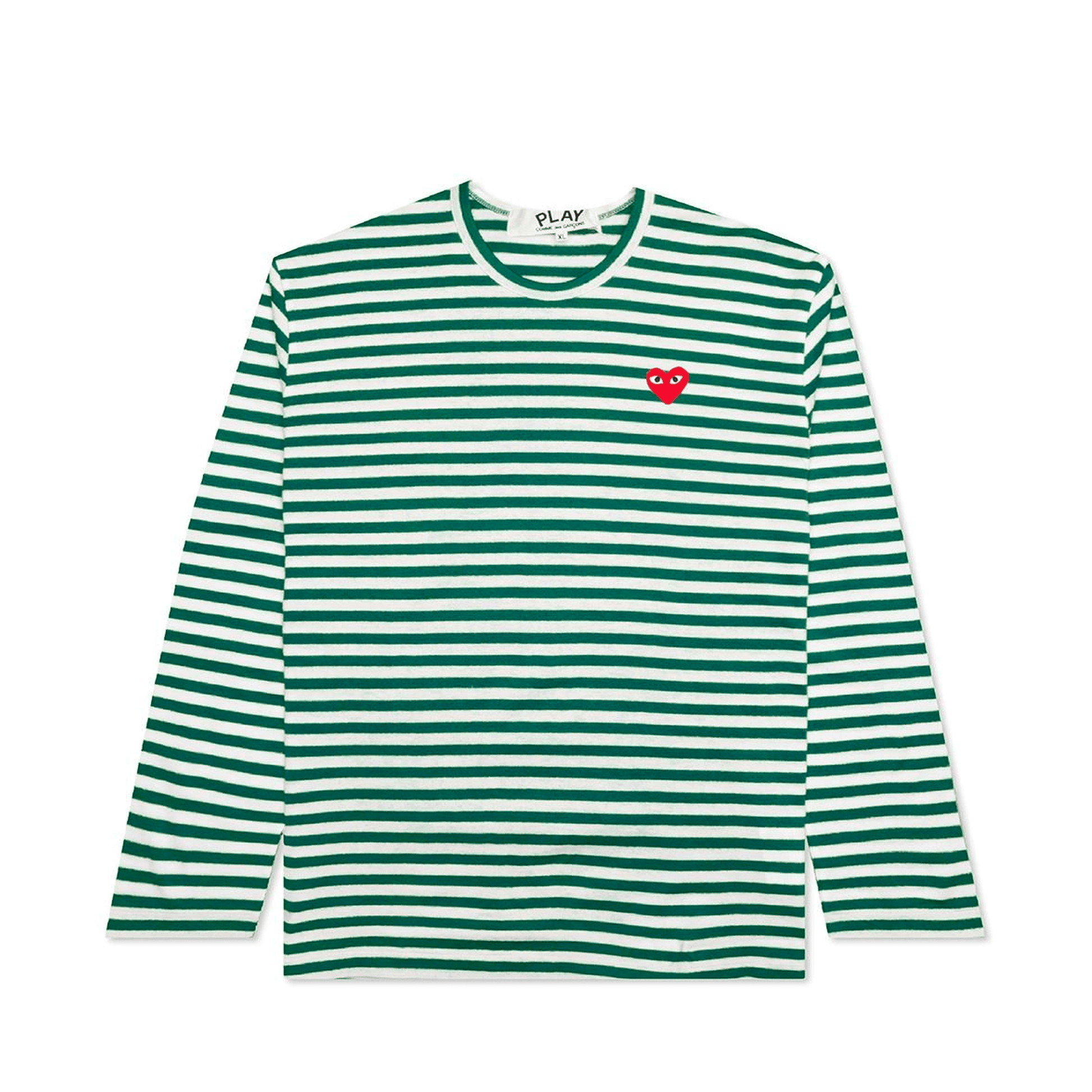 STRIPED LONG SLEEVE T SHIRT WITH SMALL RED HEART Billionaire Boys Club