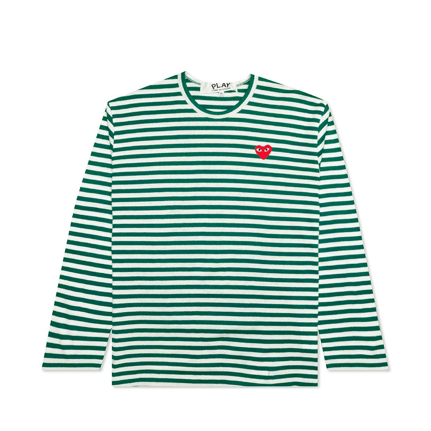 STRIPED LONG SLEEVE T-SHIRT WITH SMALL RED HEART – Billionaire Boys Club