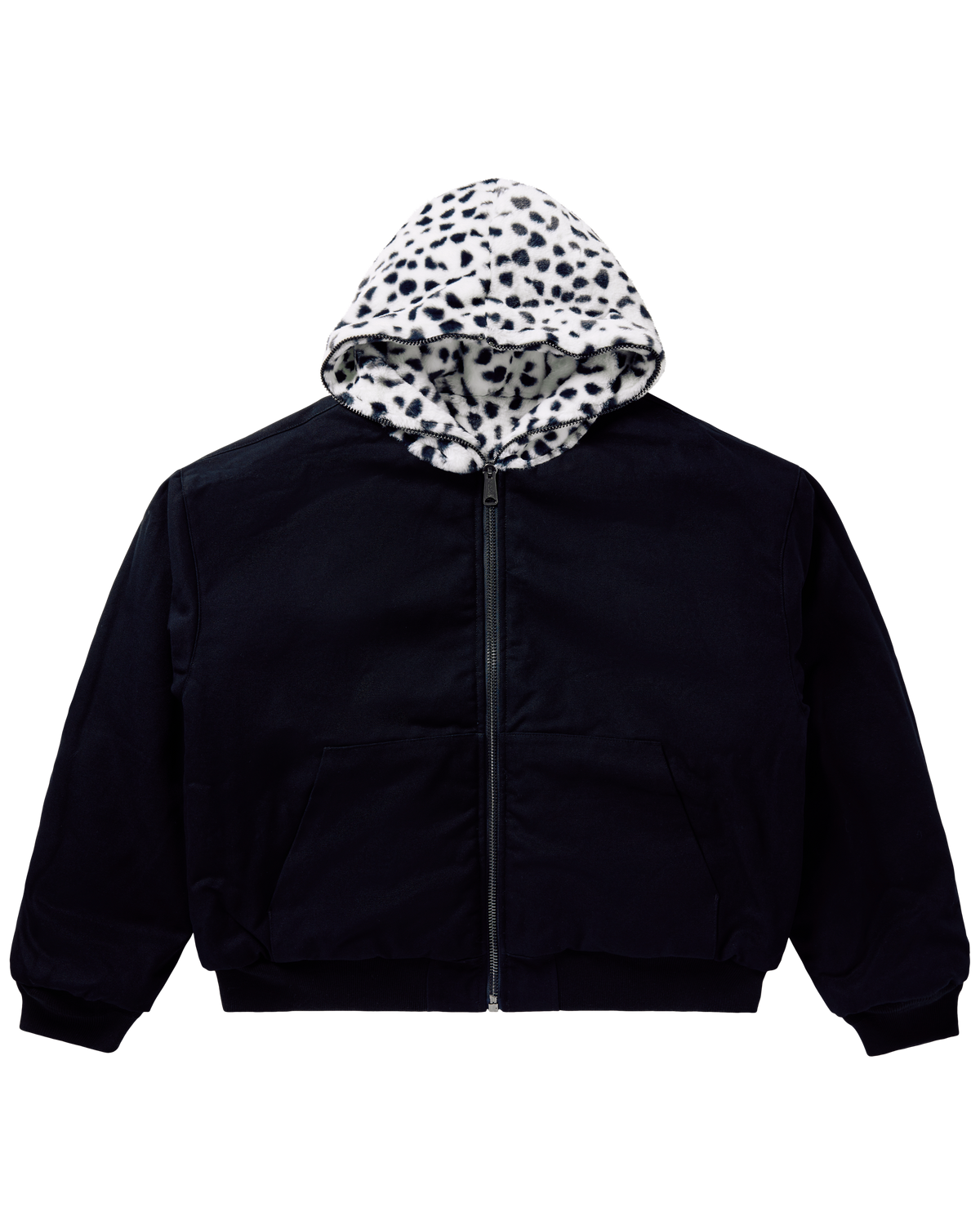 Faux Fur Full-Zip Hoodie