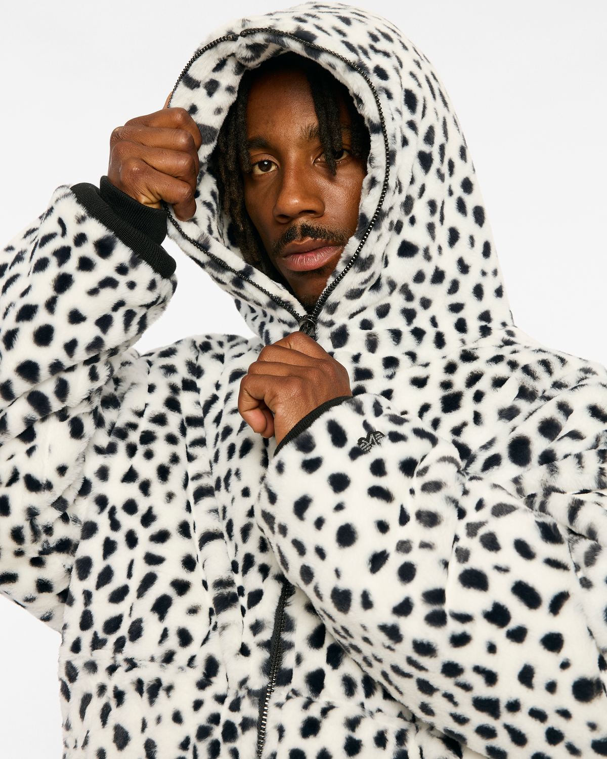Faux Fur Full-Zip Hoodie