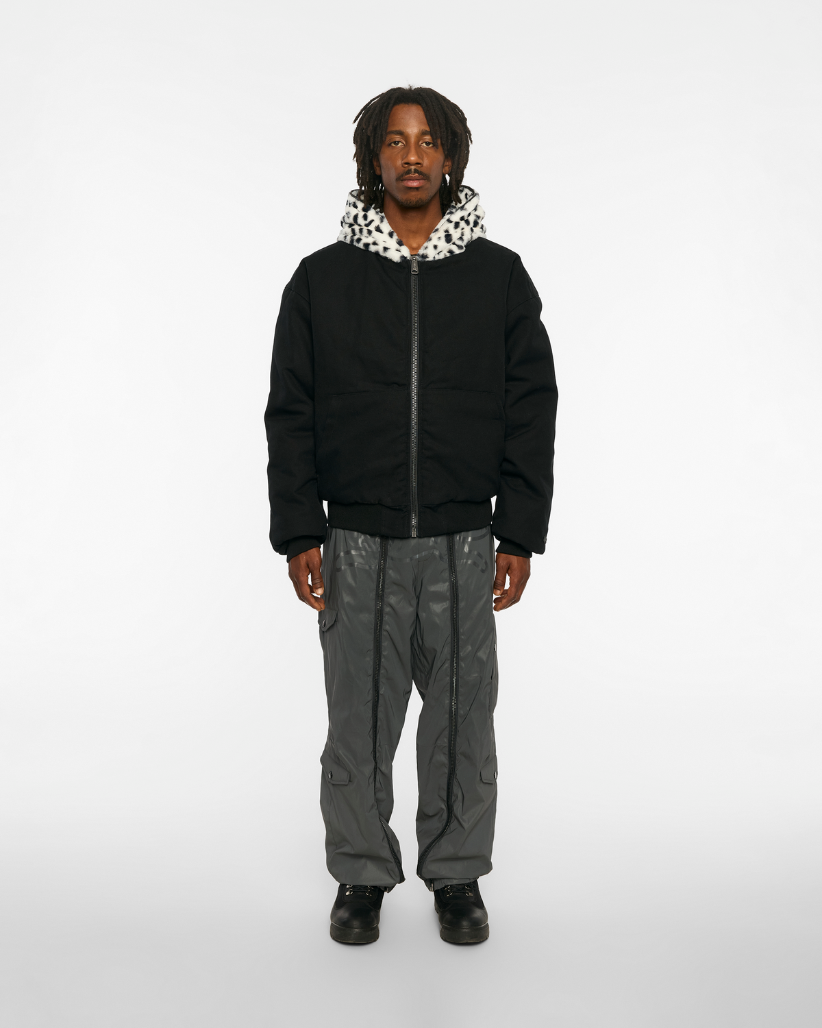 Faux Fur Full-Zip Hoodie