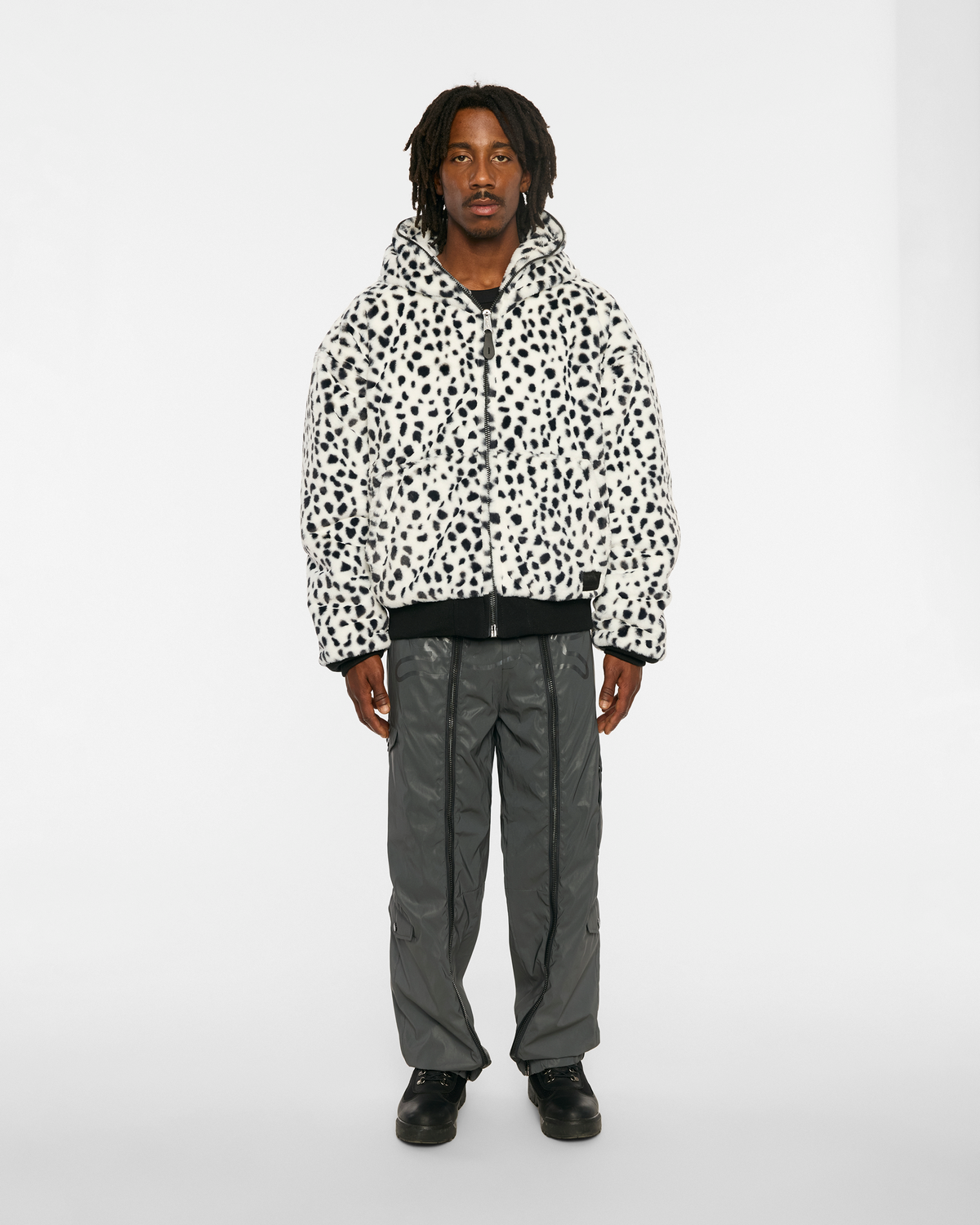 Faux Fur Full-Zip Hoodie