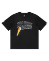 NY Yankees Fire Curve Logo Tee