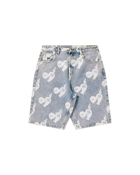 Womens NY Yankees Denim Jorts