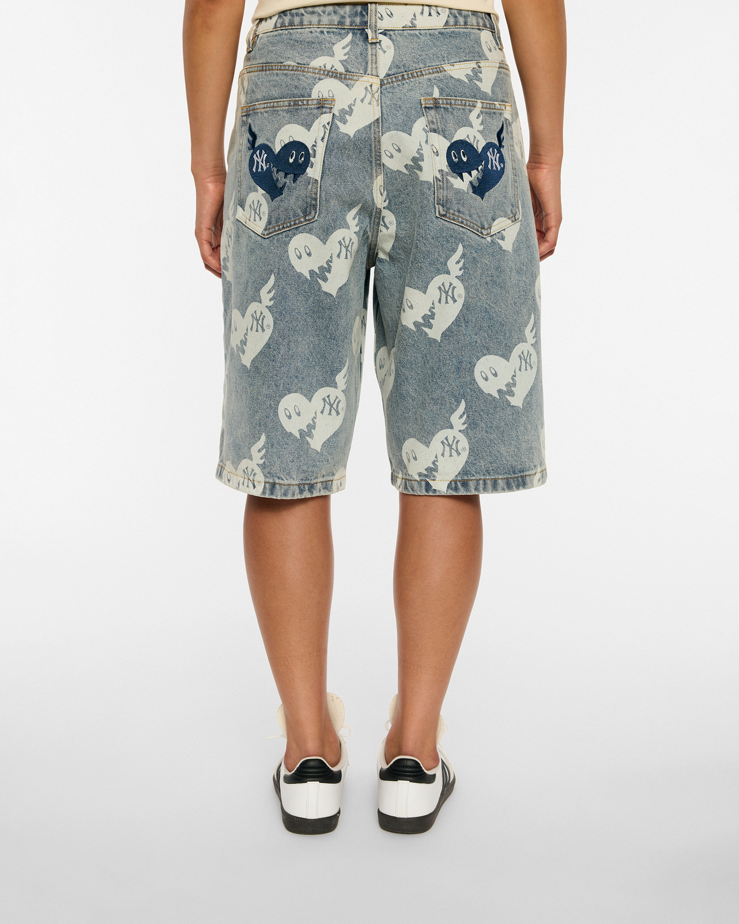 Womens NY Yankees Denim Jorts