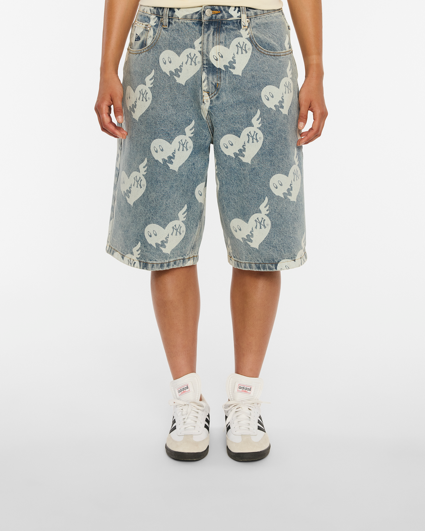 Womens NY Yankees Denim Jorts