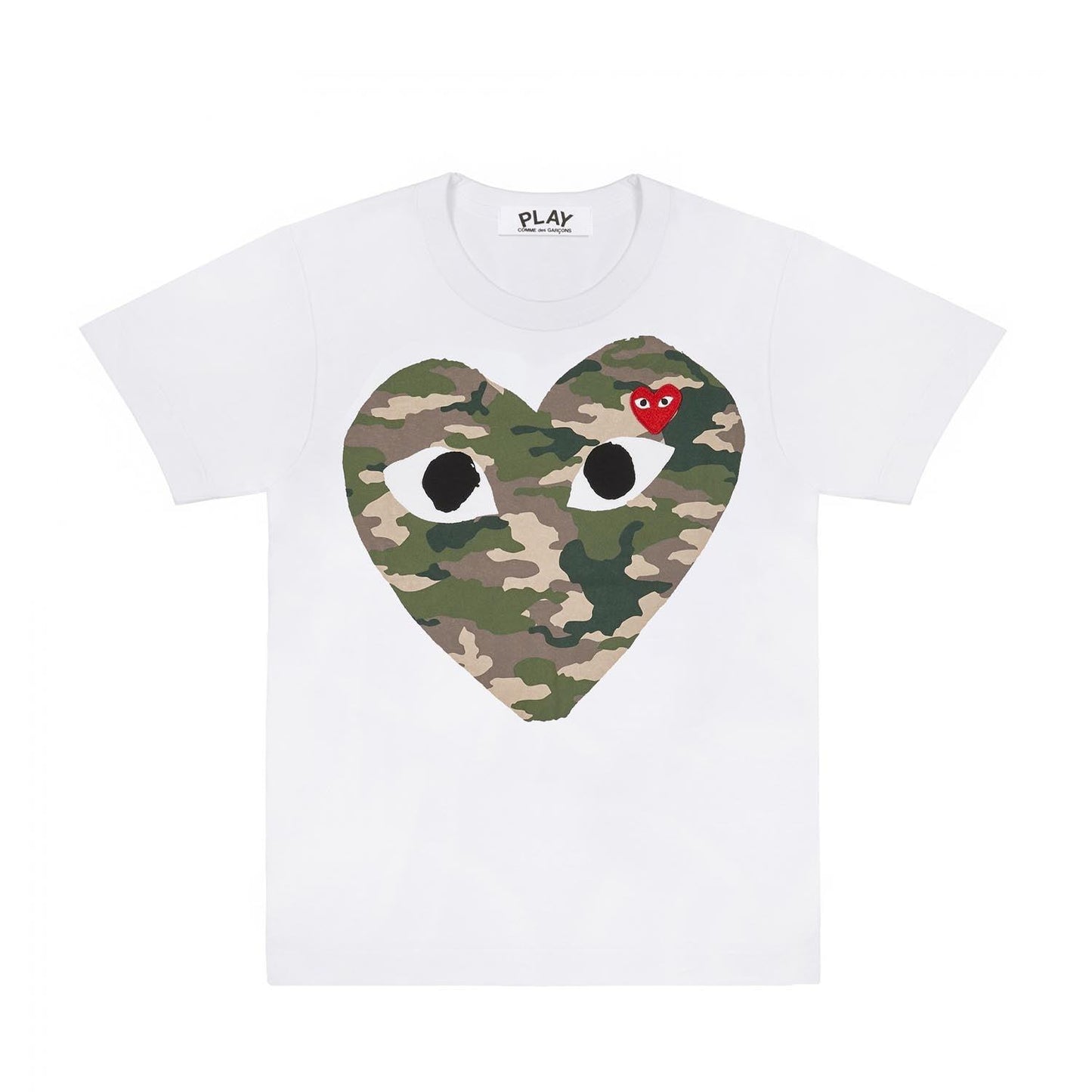 CAMO BIG HEART T-SHIRT - Comme des Garçons PLAY